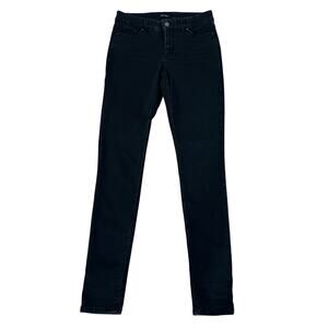 White House/Black Market Women Black Skinny 5 Pocket Design Jean Size 4L